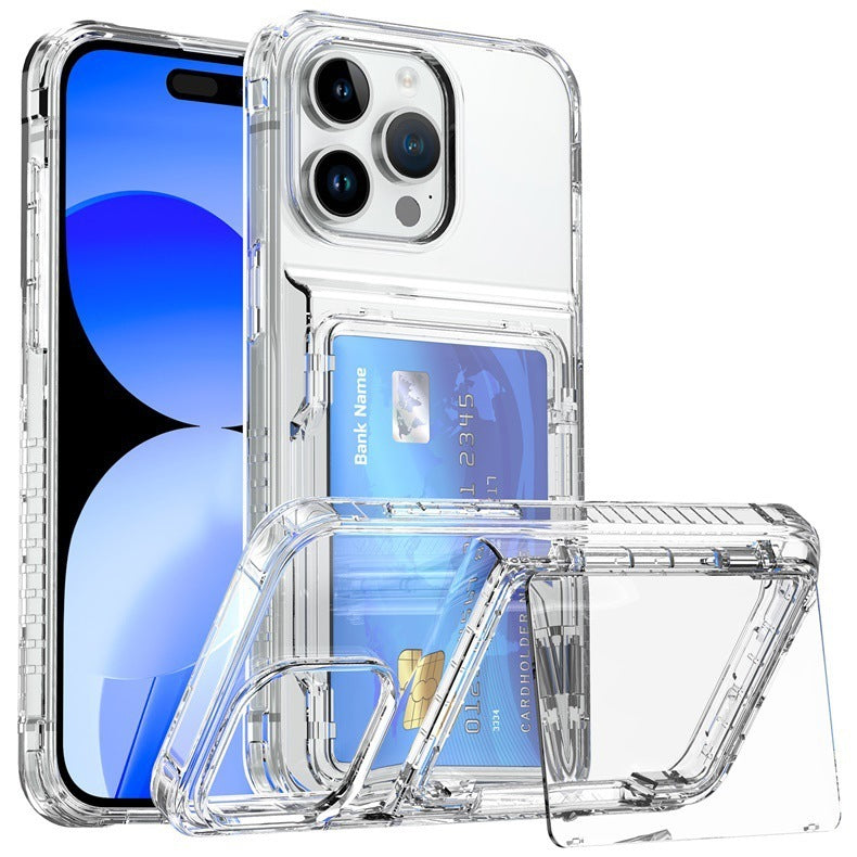 Transparent Phone Case Flip Card Holder