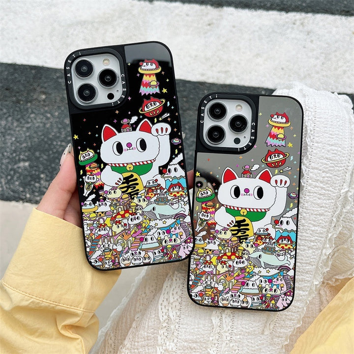 Illustration Lucky Cat Drop-resistant Phone Case