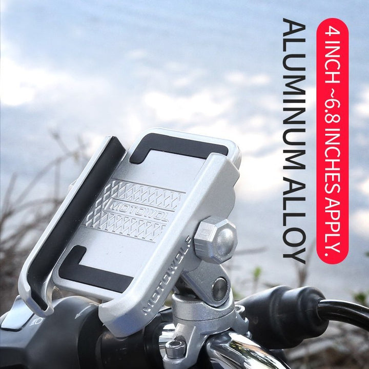 DEROACE Bicycle Phone Holder Universal Support Telephone Handlebar Mount Bracket Electric Vehicle Aluminum alloy Phones Holders