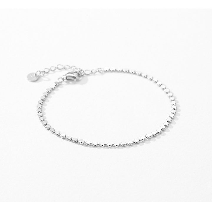 Women's Special-interest Design S925 Sterling Silver Sequined Bracelet