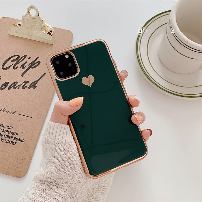 Luxury plating love phone case