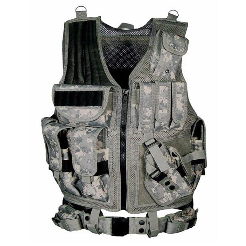 Vestă tactică de combatere militară de armură a armatei de armată Molle Airsoft Plate Carrier vestă de vânătoare în aer liber pescuit CS de antrenament