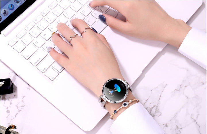 Fashion Women’s Smart Watch Dispouj de apă purtabil Monitor de frecvență cardiacă Smartwatch Sports for Women Ladies