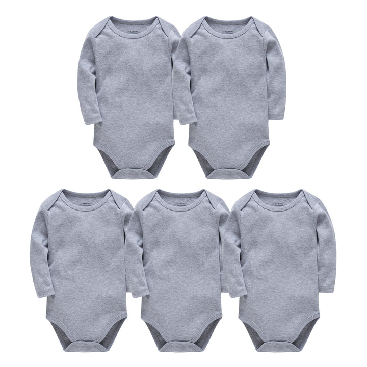 Baby Onesies, Pure Cotton Long-sleeved Solid Color Baby Romper