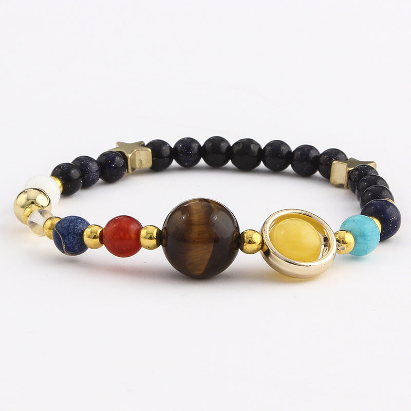 Fashion Universe Galaxy the Opt Planete Solar System Solar Star Star Natural Stone Beads Brățară Brățară