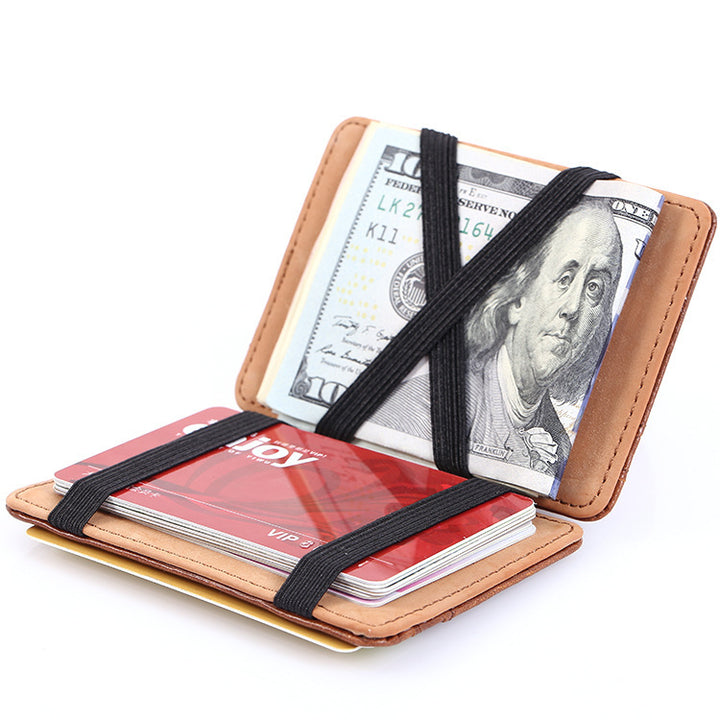 Flip Magic Wallet Cross Pattern Suport pentru card scurt