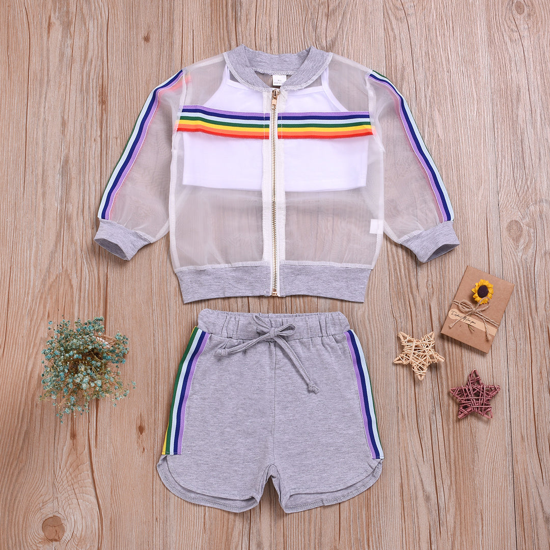 Baby girl summer jacket sports children's wear