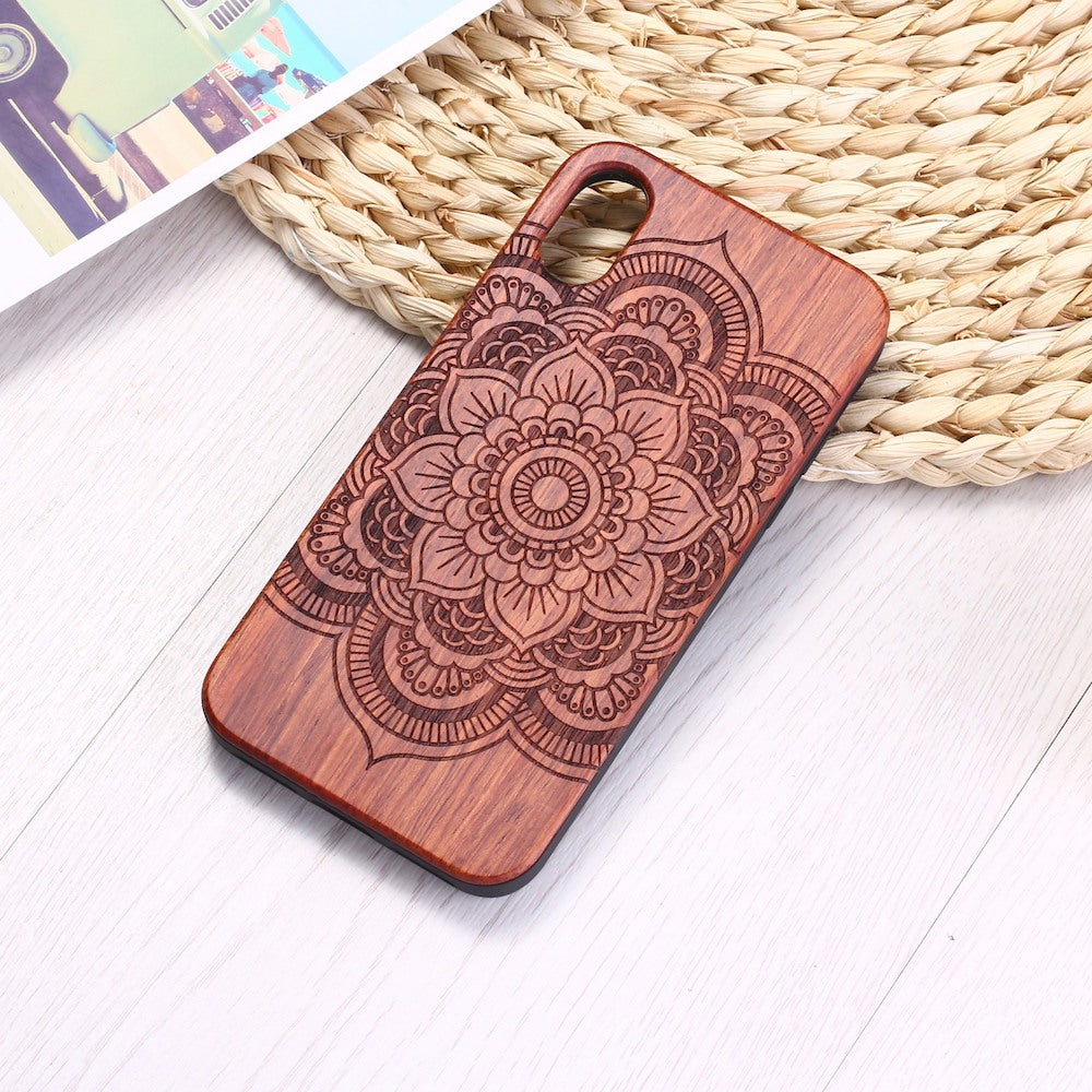 Mandala stick wood tpu phone case