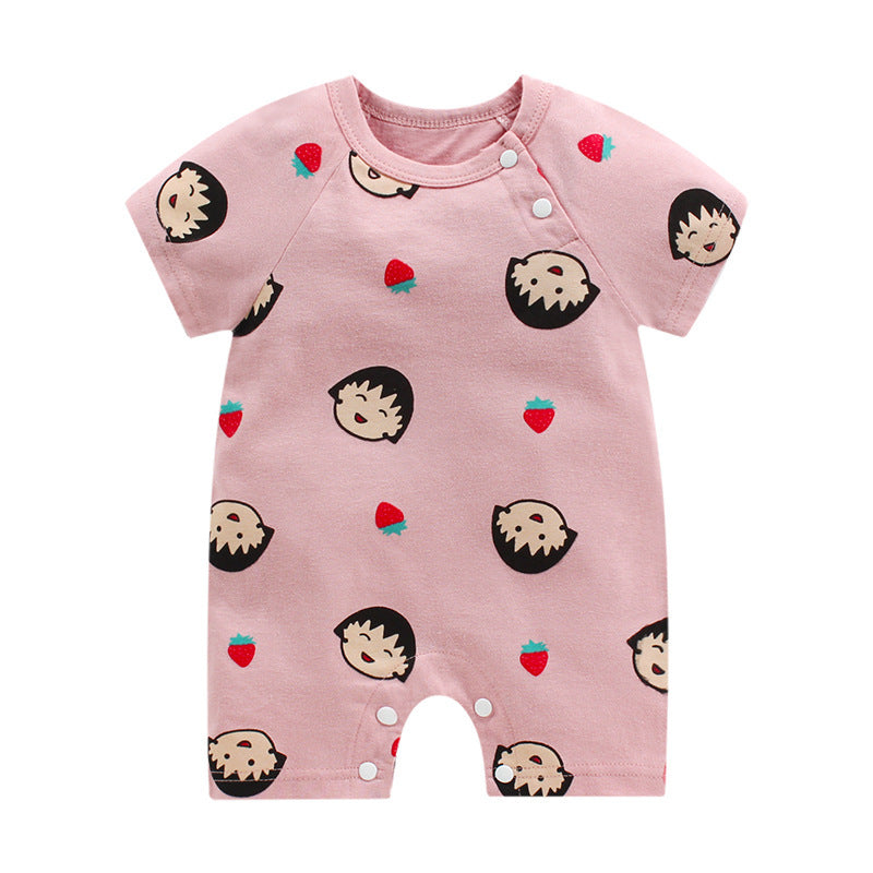 New Summer Baby''s One-piece Clothes Harbin Clothes Newborn Baby Cotton Short Sleeve thin  Crotch Crawling Clothes Wholesale