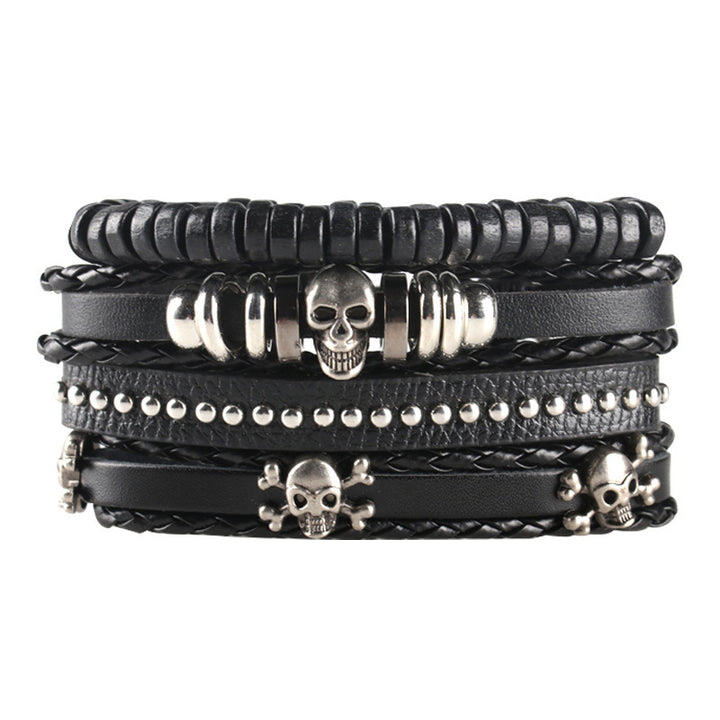 Men's Punk Woven Leather Bracelet