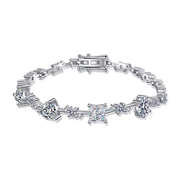 Brățară în formă de Moissanite Sterling Moda Sterling