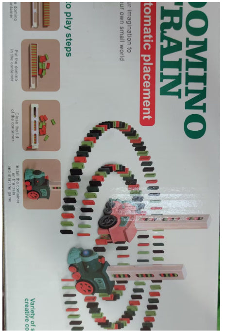 DOMINO TRAIN JOYS TOY JOYS PUZZLE A MAȘTE ELIBERARE AUTOMATĂ LICENȚIE LICENȚIE ELECTRIC BLOCELE