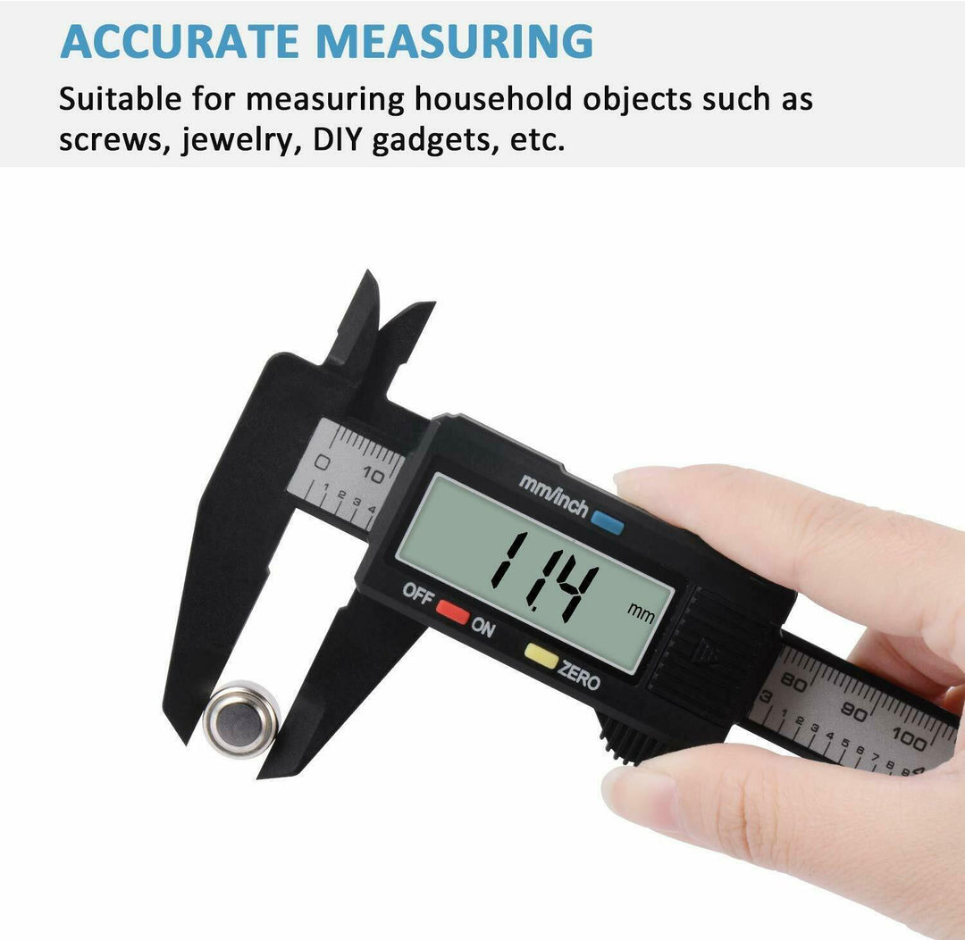 Etrier digital Electronic Fibra de carbon Vernier Micrometer Conducător 150mm 6