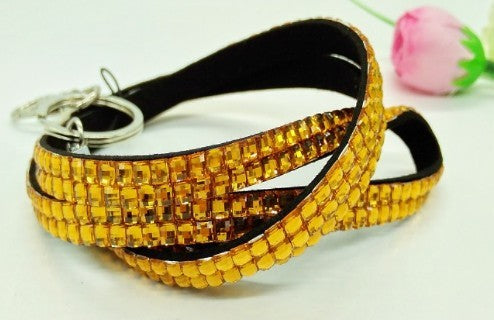 Carte de ecuson Clamp Rhinestone Diamond Band Key Lanț Diamond Lanyard