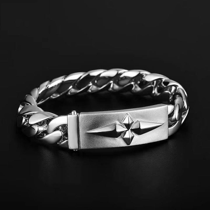 Men's Simplicity All-match Cuban Real Bracelet