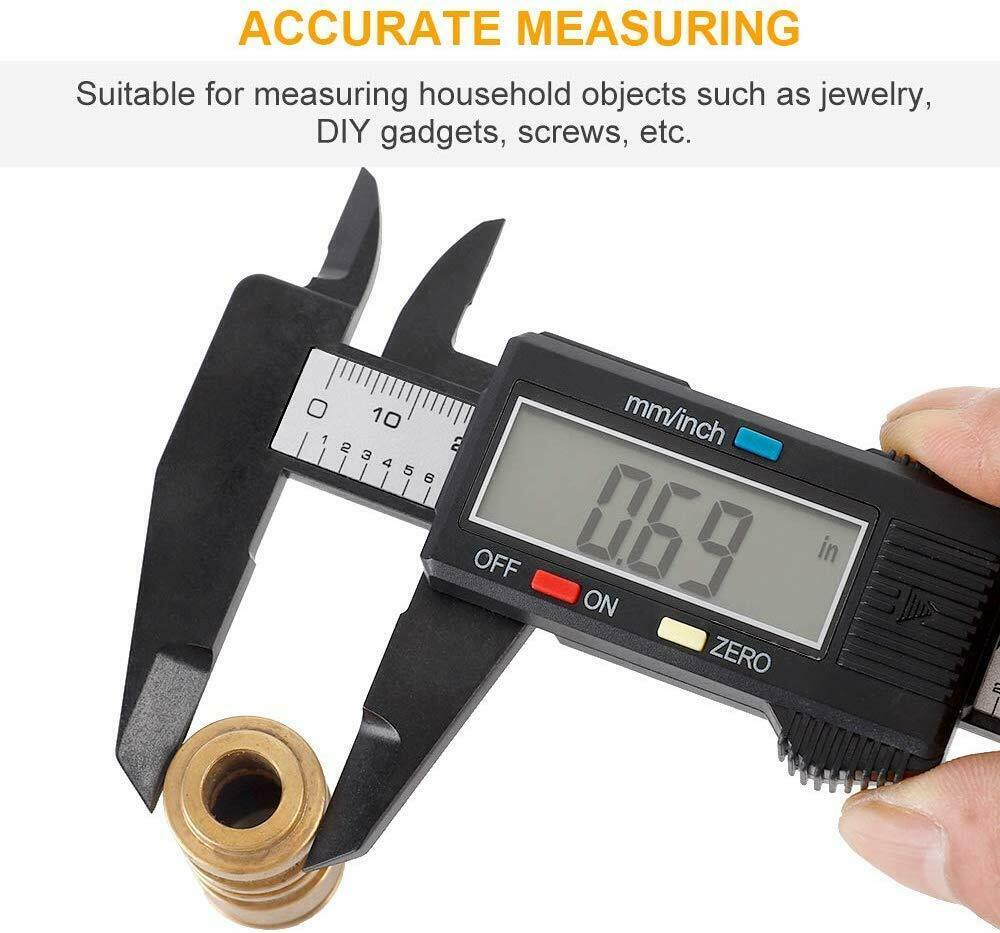 Etrier digital Electronic Fibra de carbon Vernier Micrometer Conducător 150mm 6