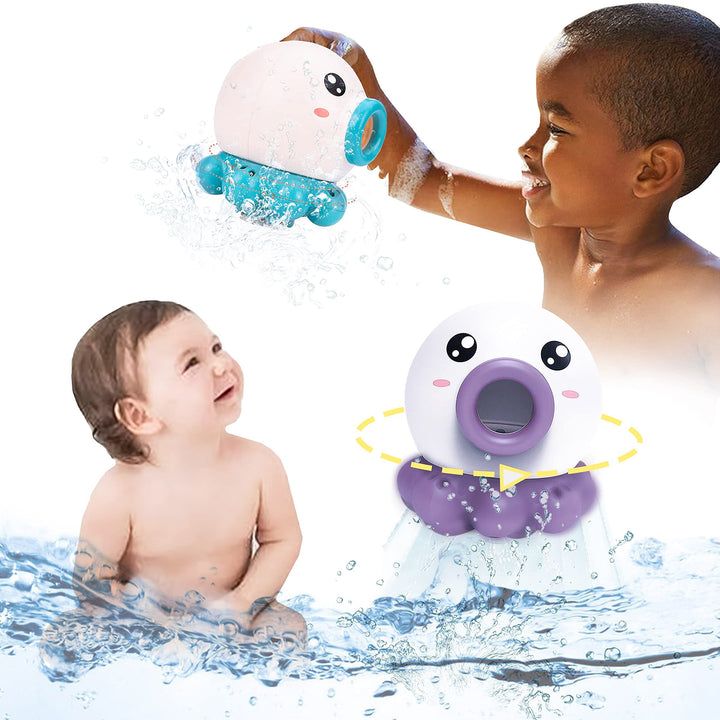 Octopus Fountain Bath Toy Water Jet Rotating Shower Bathroom Toy Summer Water Toys Sprinkler Beach Toys Kids Water Toys