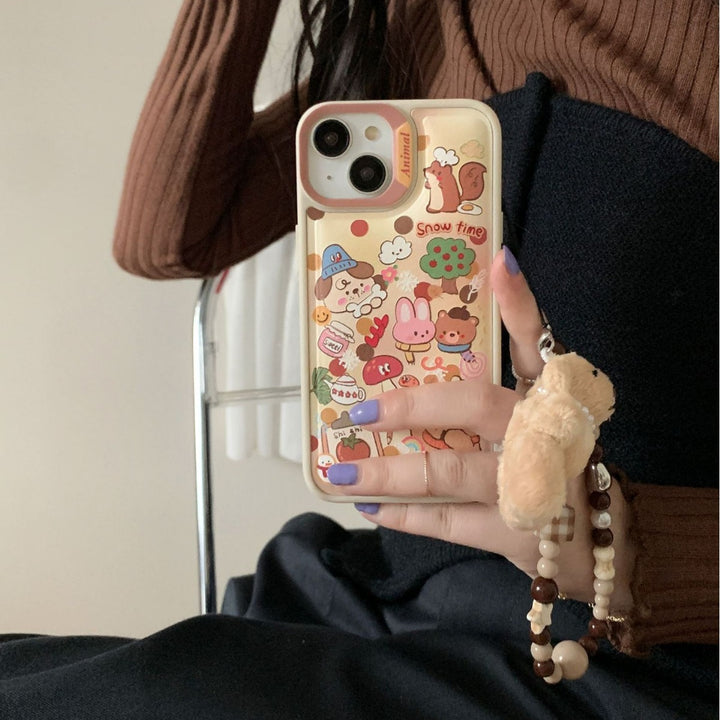 Cute Full Screen Graffiti Rabbit Phone Case