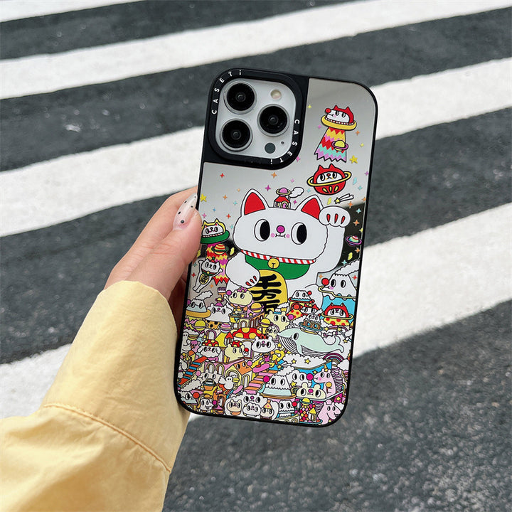 Illustration Lucky Cat Drop-resistant Phone Case