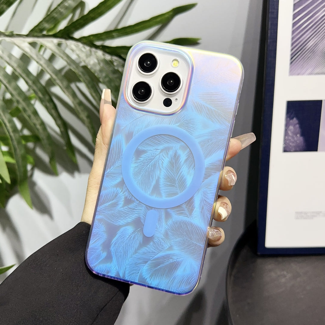 Laser Gradient Drop-resistant Frosted Magnetic Phone Case