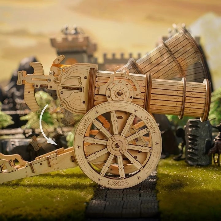 Robotime rokr asediu heavy ballista 3d din lemn puzzle -ul jocului de război Asamblare jucării pentru copii băieți copii kw401 picătură