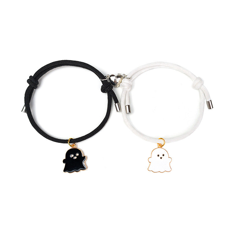 Love Magnet Suction Halloween Couple Bracelet Pair