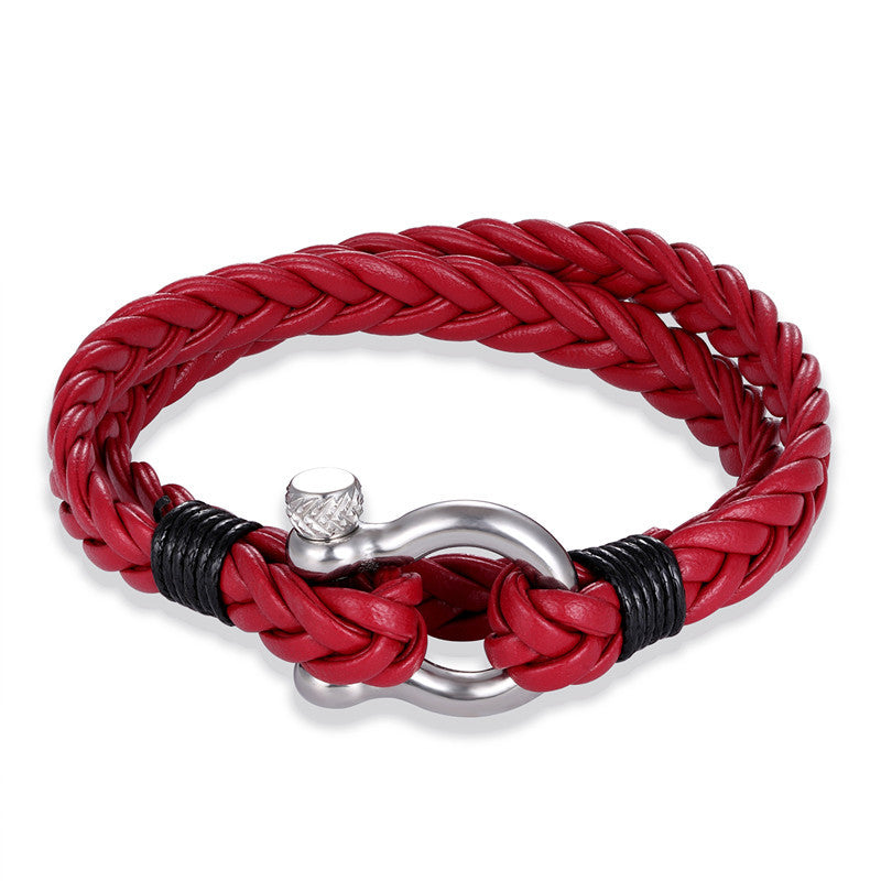 Men And Women All-matching Multi-layer Woven Leather Bracelet