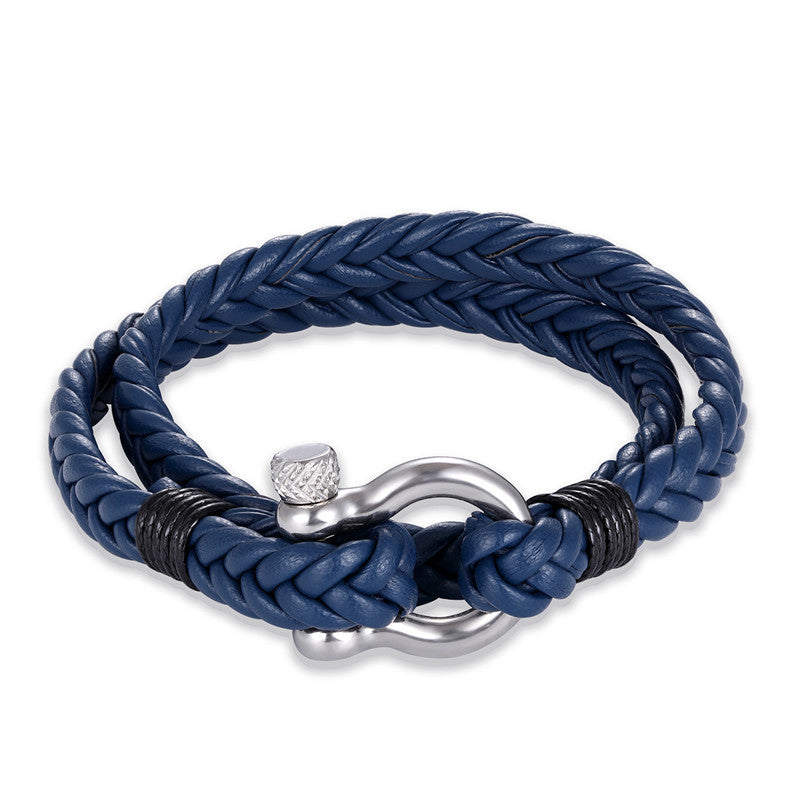 Men And Women All-matching Multi-layer Woven Leather Bracelet