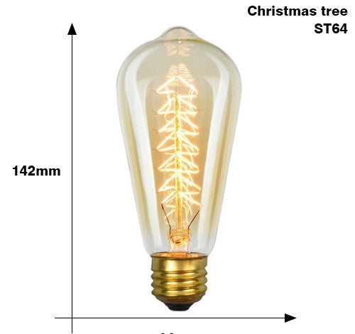 Bulb Edison E27 220V 40W ST64 A19 T45 G80 G95 G125 Iluminat cu fulg cu fulg incandescent