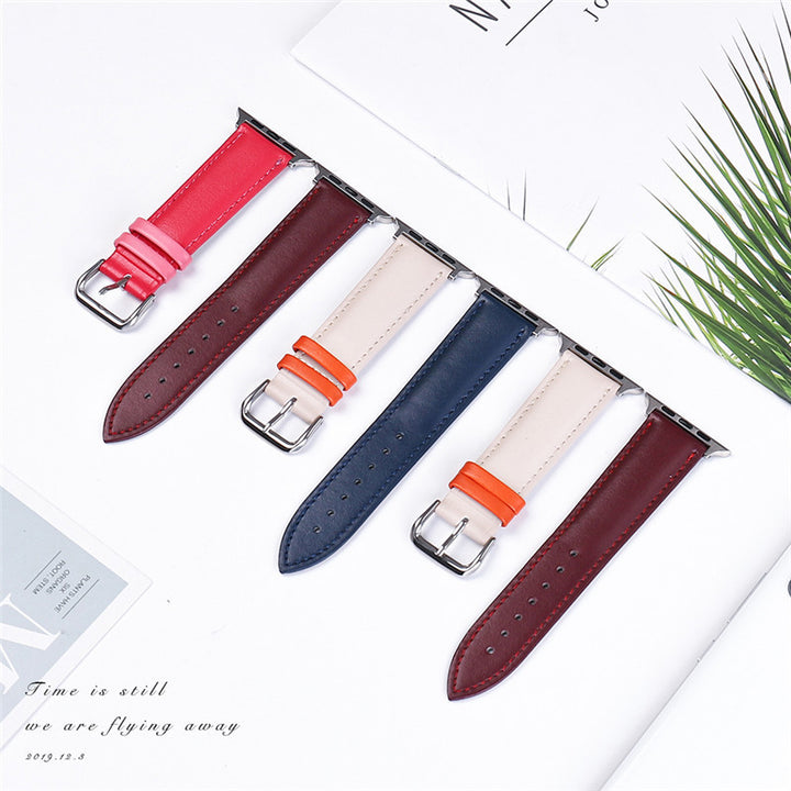 First Layer Cowhide Leather Strap Two-Color Watch Strap Wristband