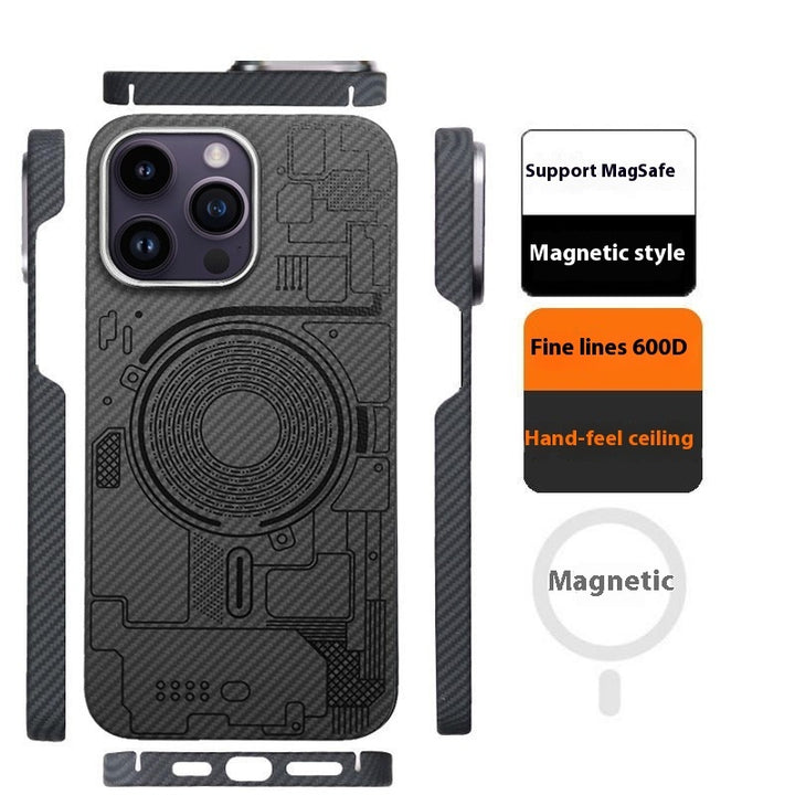 Fine Lines 600D Ultra-thin All-wrapped Carbon Fiber Phone Case