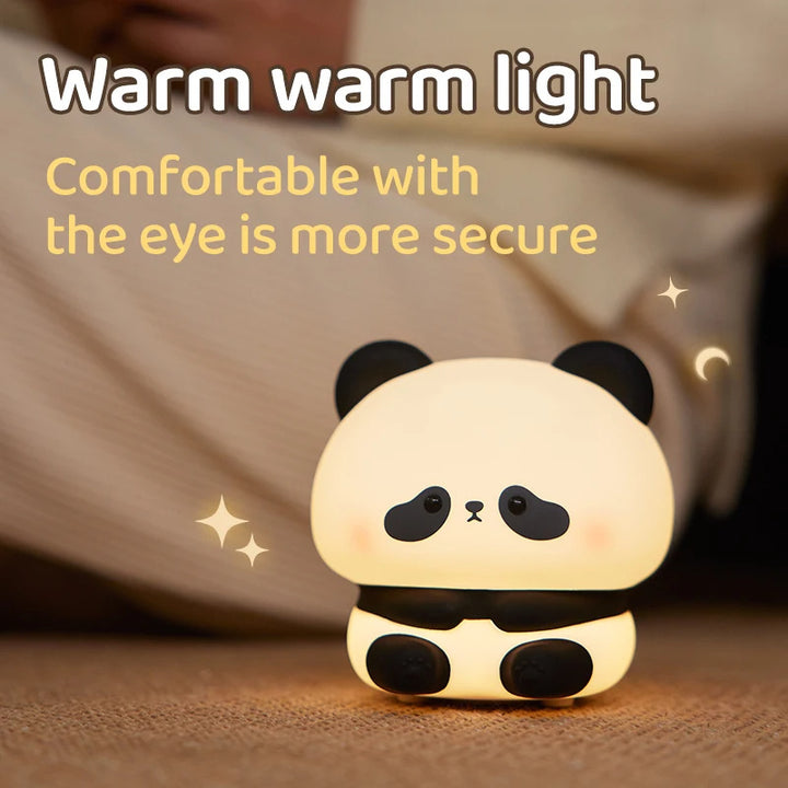 Panda LED LUMINĂ LUMINĂ Silicon Silicon Light Usb USB Reîncărcat atingere lampă de noapte LAMP LAMPA LAMP LAMPA LAMĂ DE COMIL