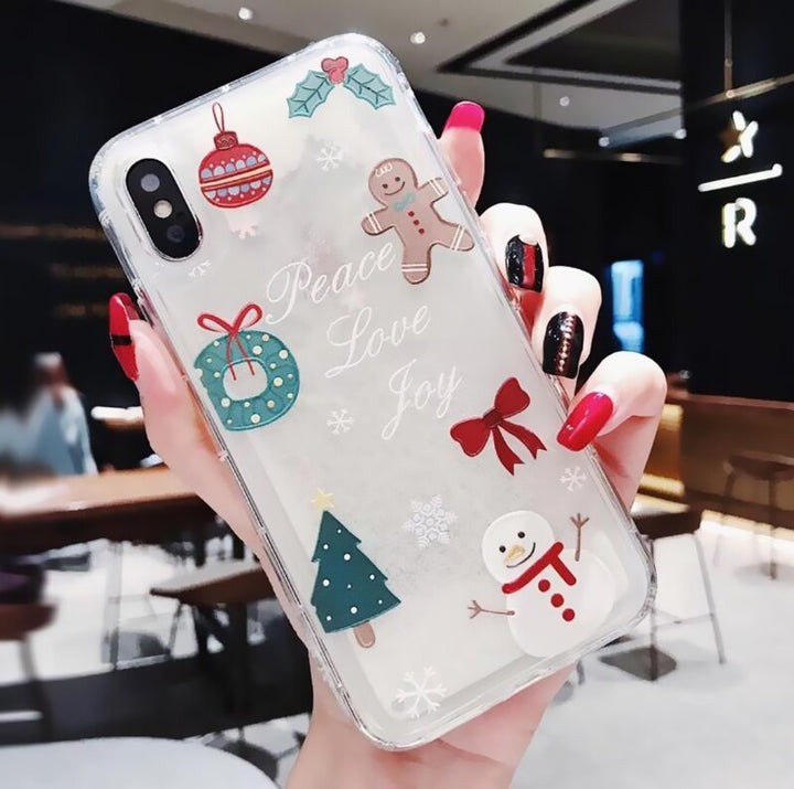 Compatible with Apple , Snowflakes Sands Mobile Shell Christmas