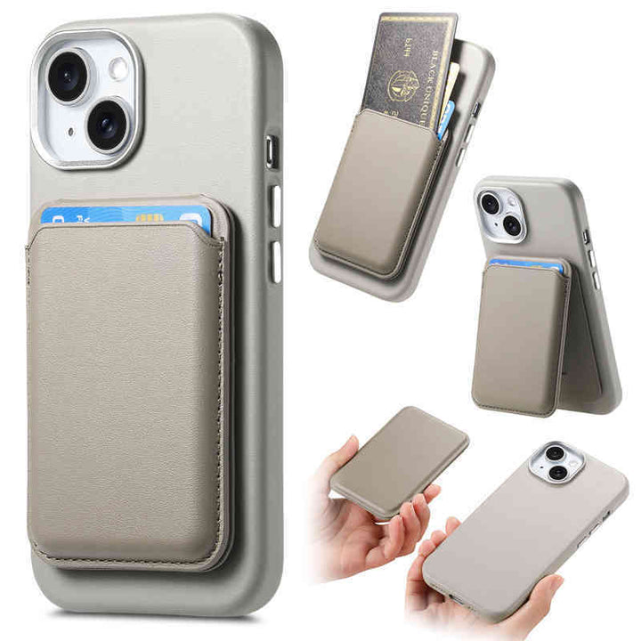 Magnetic Card Holder Protective Cover All-inclusive Flexible Glue Phone Case