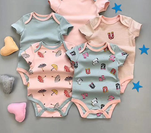 Baby Romper Ambalare din cinci piese Set de cutie cadou pentru bebeluși