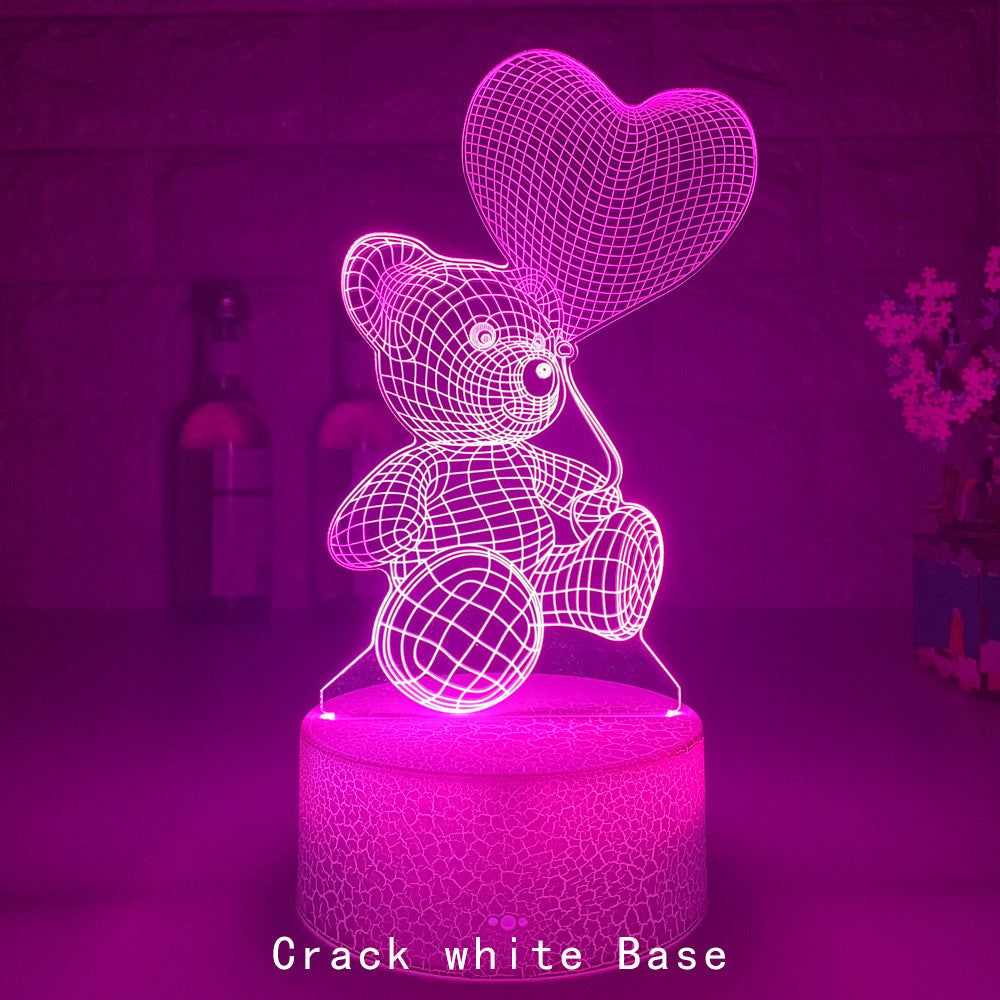 Lampa 3D lampă acrilică USB LED LED -uri de noapte neon Lampă de semn de Crăciun decorațiuni de Crăciun pentru dormitor pentru casă decor de ziua de valentine Cadouri de zi