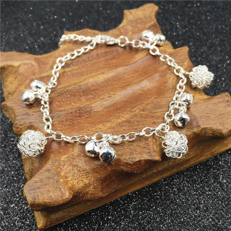 Ethnic Bell Alloy Ball Bracelet