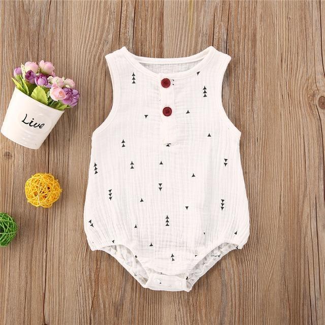 Infant Baby One-Piece Romper Sweat-Absorbent And Breathable Triangle Romper