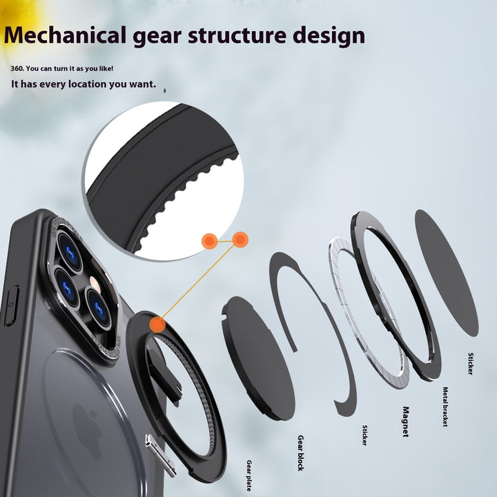 Gear Rotating 360 Rotating Bracket Protective Sleeve Phone Case