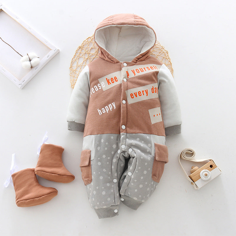 Baby onesies baby clothes autumn and winter thickening