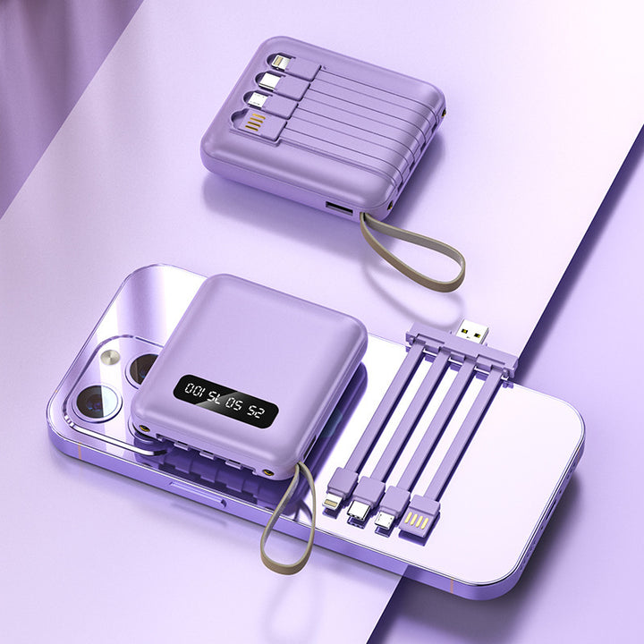 Compact And Portable With Built-in Cable Power Bank