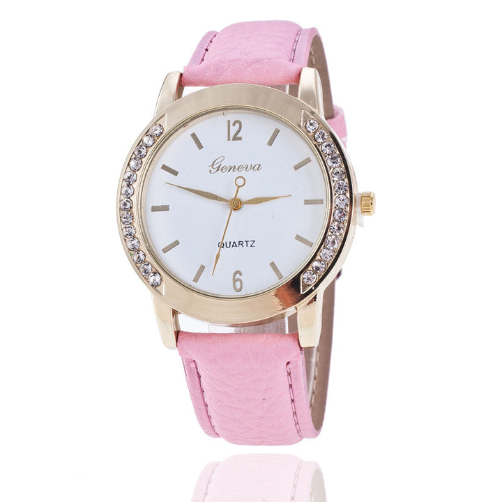 Geneva Diamond Quartz Watch Women