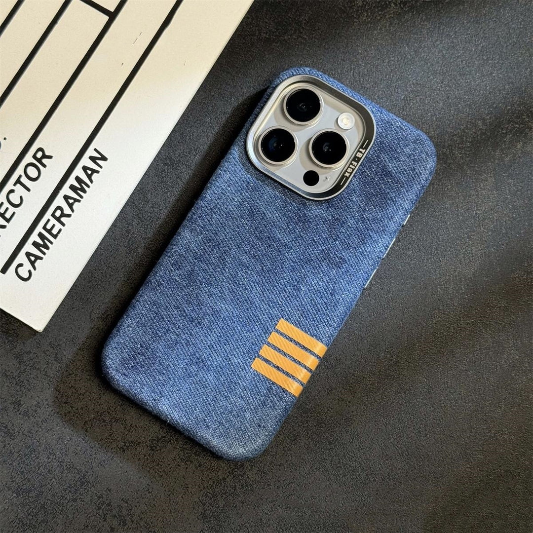 Phone Case Retro Linen Magnetic Drop-resistant Protective Case