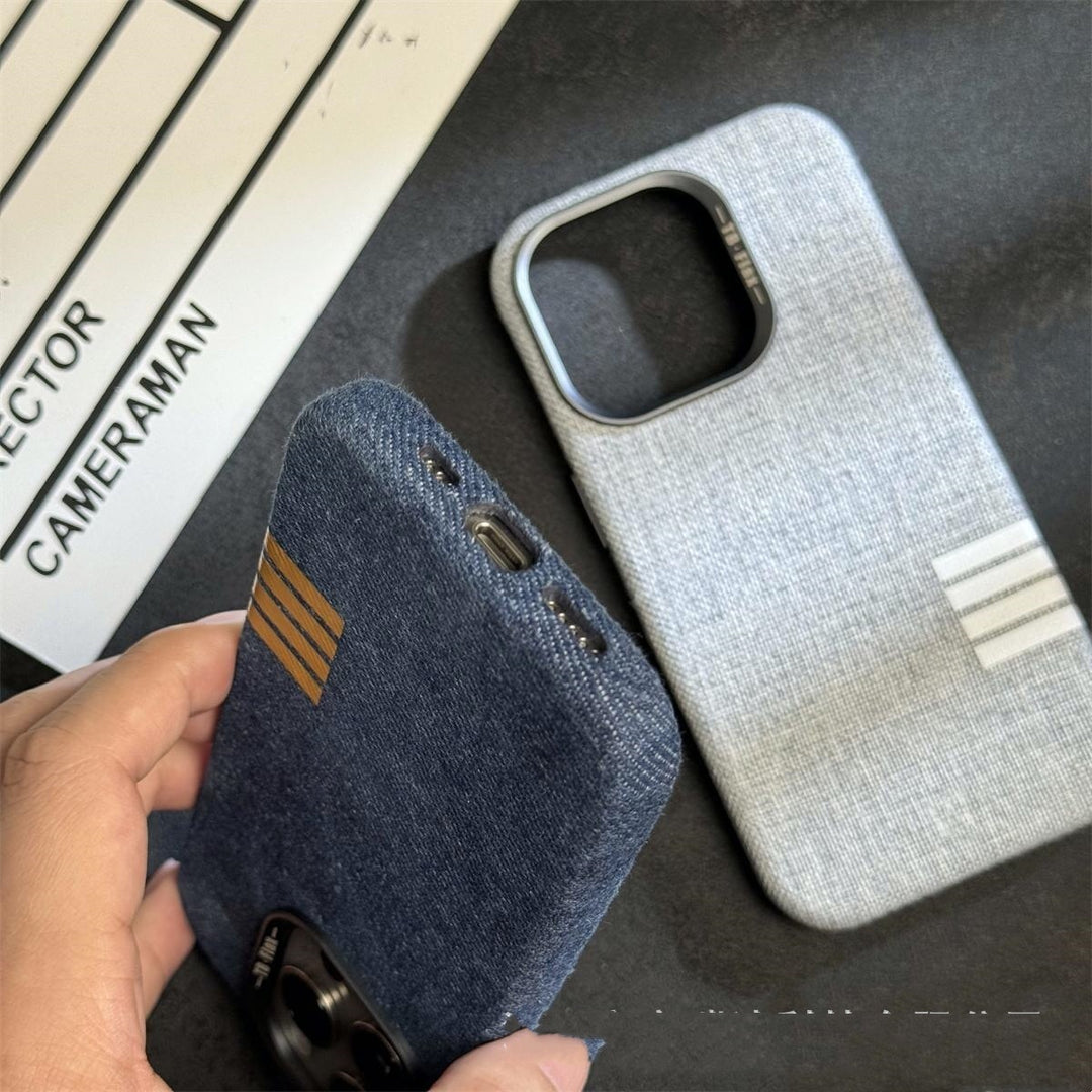 Phone Case Retro Linen Magnetic Drop-resistant Protective Case