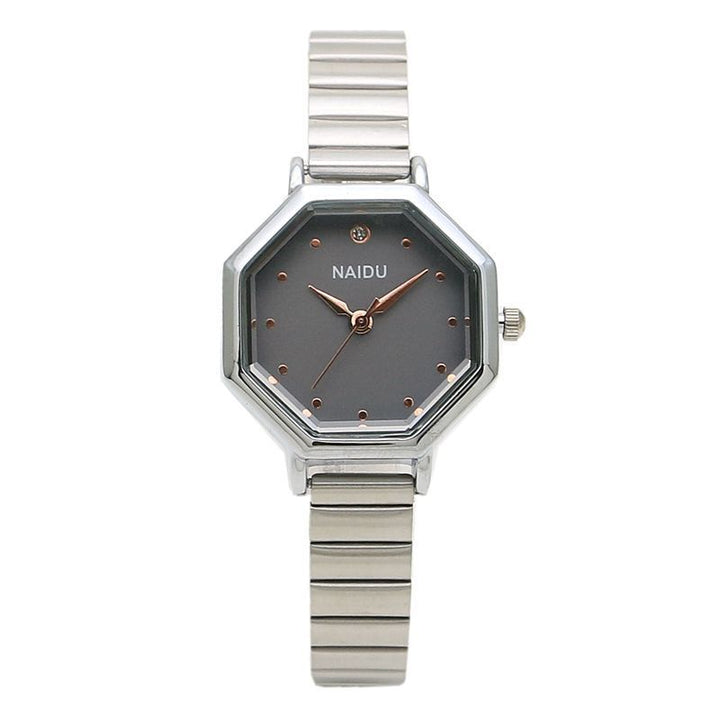 Shaped Woven Mesh Belt Women's Watch