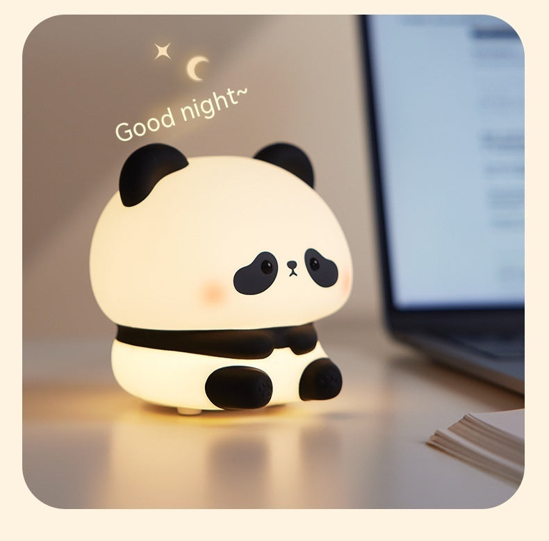 Panda LED LUMINĂ LUMINĂ Silicon Silicon Light Usb USB Reîncărcat atingere lampă de noapte LAMP LAMPA LAMP LAMPA LAMĂ DE COMIL