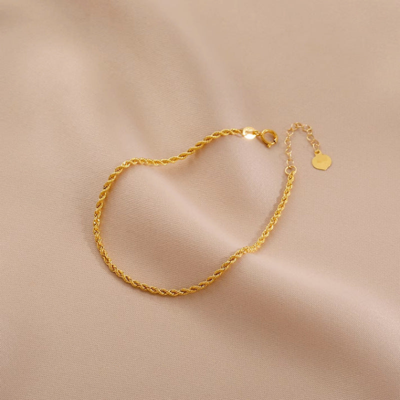 Gold Hemp Rope Bracelet Hollow