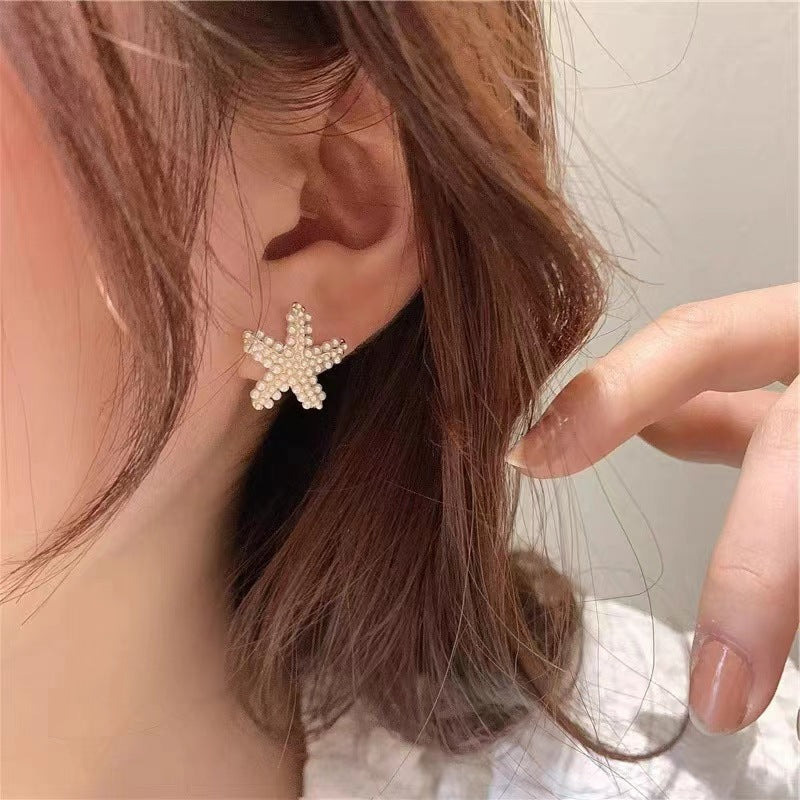 Sea Star Star Ear Studs Cercei delicate feminine