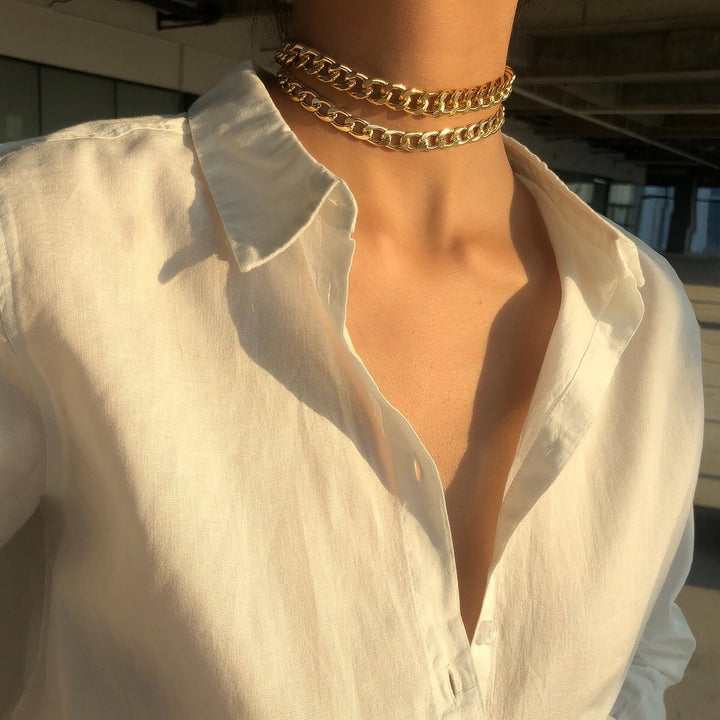 Cold wind short collarbone Chain Necklace