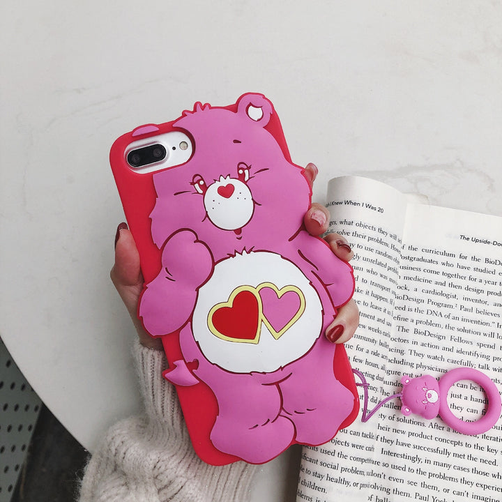 Cartoon rainbow bear mobile phone case